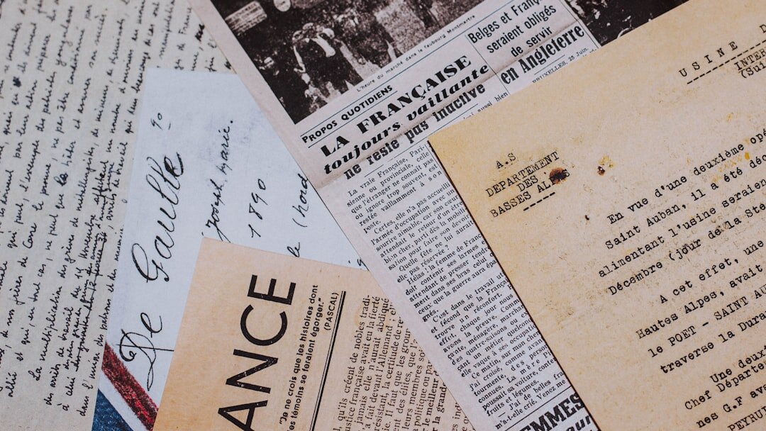 old newspaper clippings