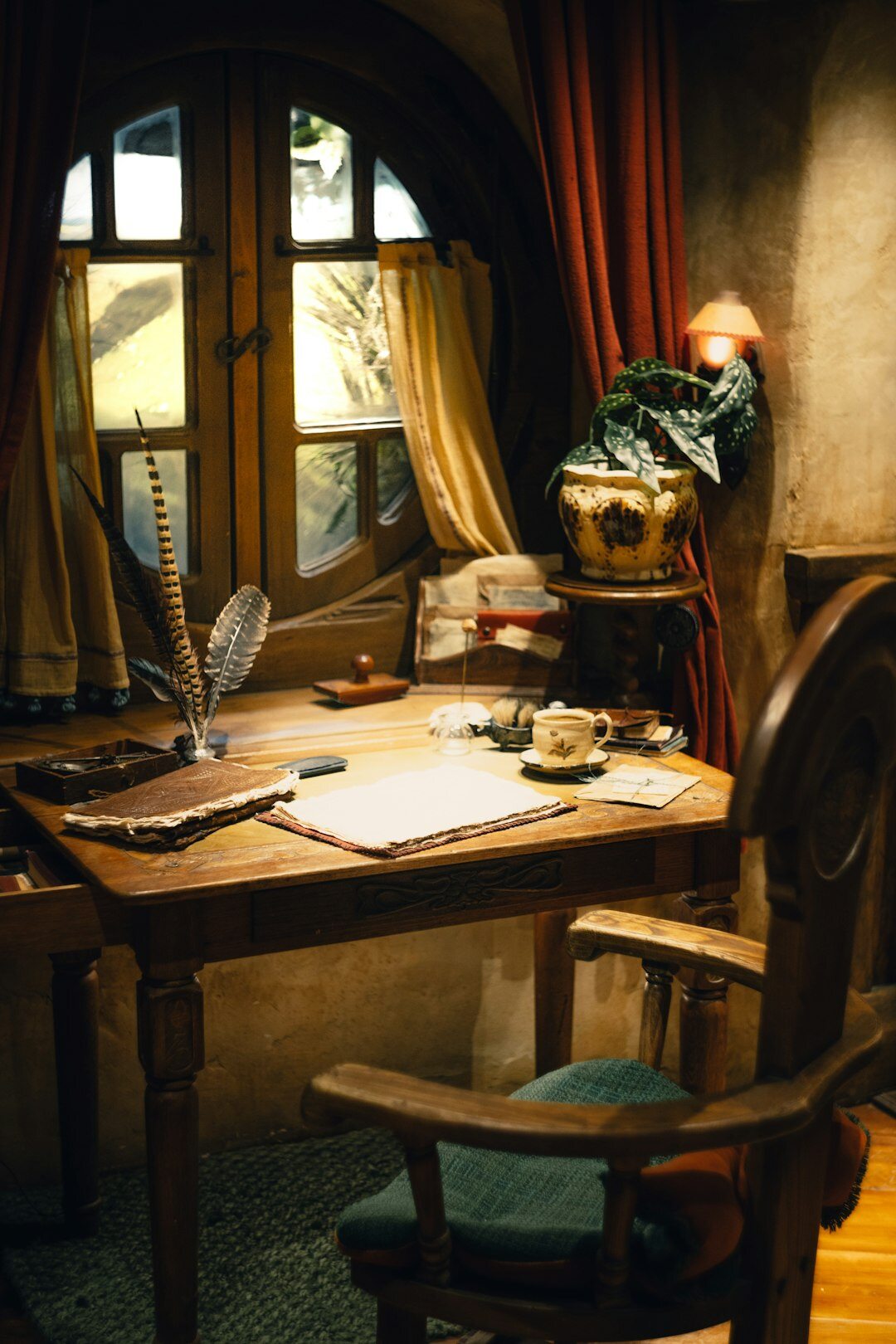 mystery writer desk scene